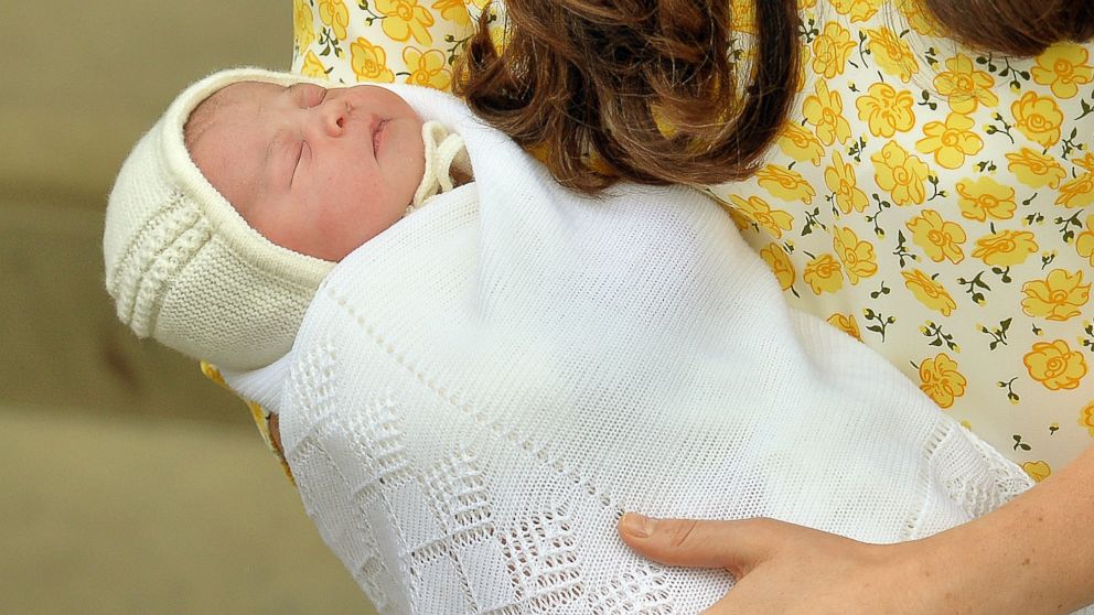 Catherine, Duchess of Cambridge and Prince William, Duke of Cambridge depart the Lindo Wing with their newborn daughter at St Mary's Hospital on May 2, 2015 in London, England. 