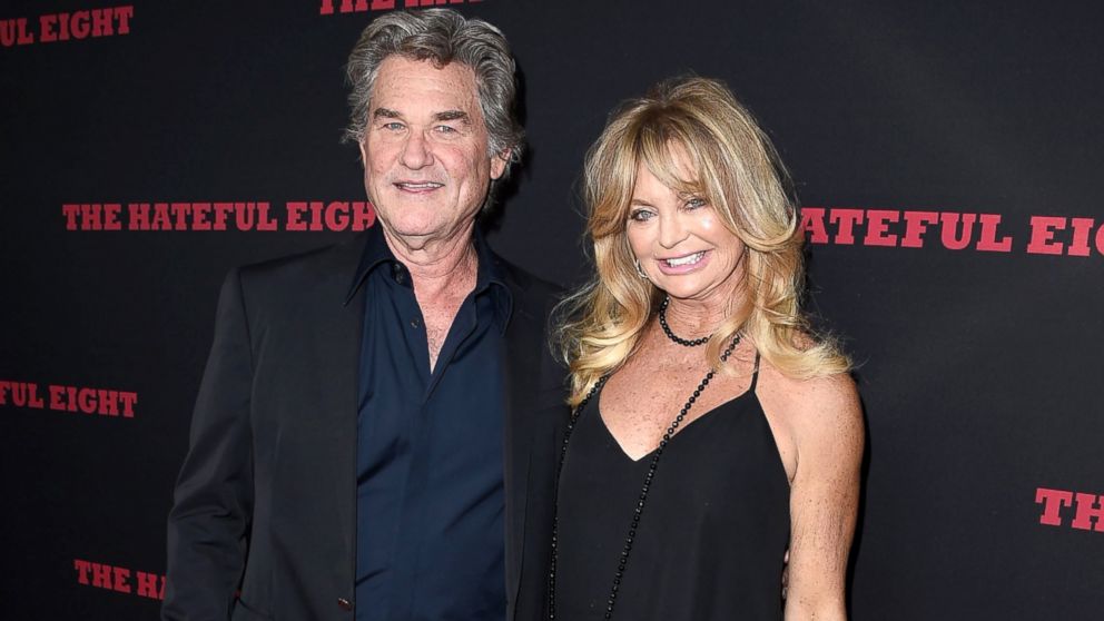 Kurt Russell and Goldie Hawn arrives at the Premiere Of The Weinstein Company's "The Hateful Eight" at ArcLight Cinemas Cinerama Dome, Dec. 7, 2015, in Hollywood, Calif.