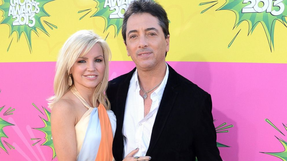 Scott Baio and wife Renee Sloan, left, along with daughter Bailey, arrive at Nickelodeon's 26th Annual Kids' Choice Awards at USC Galen Center, March 23, 2013, in Los Angeles.