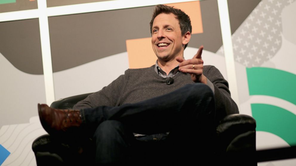 Seth Meyers is pictured on March 8, 2014 in Austin, Texas.  