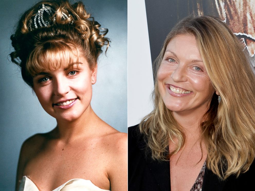 PHOTO: Sheryl Lee as Laura Palmer in 'Twin Peaks', 1990. | Sheryl Lee in Los Angeles, Calif., July 16, 2014.