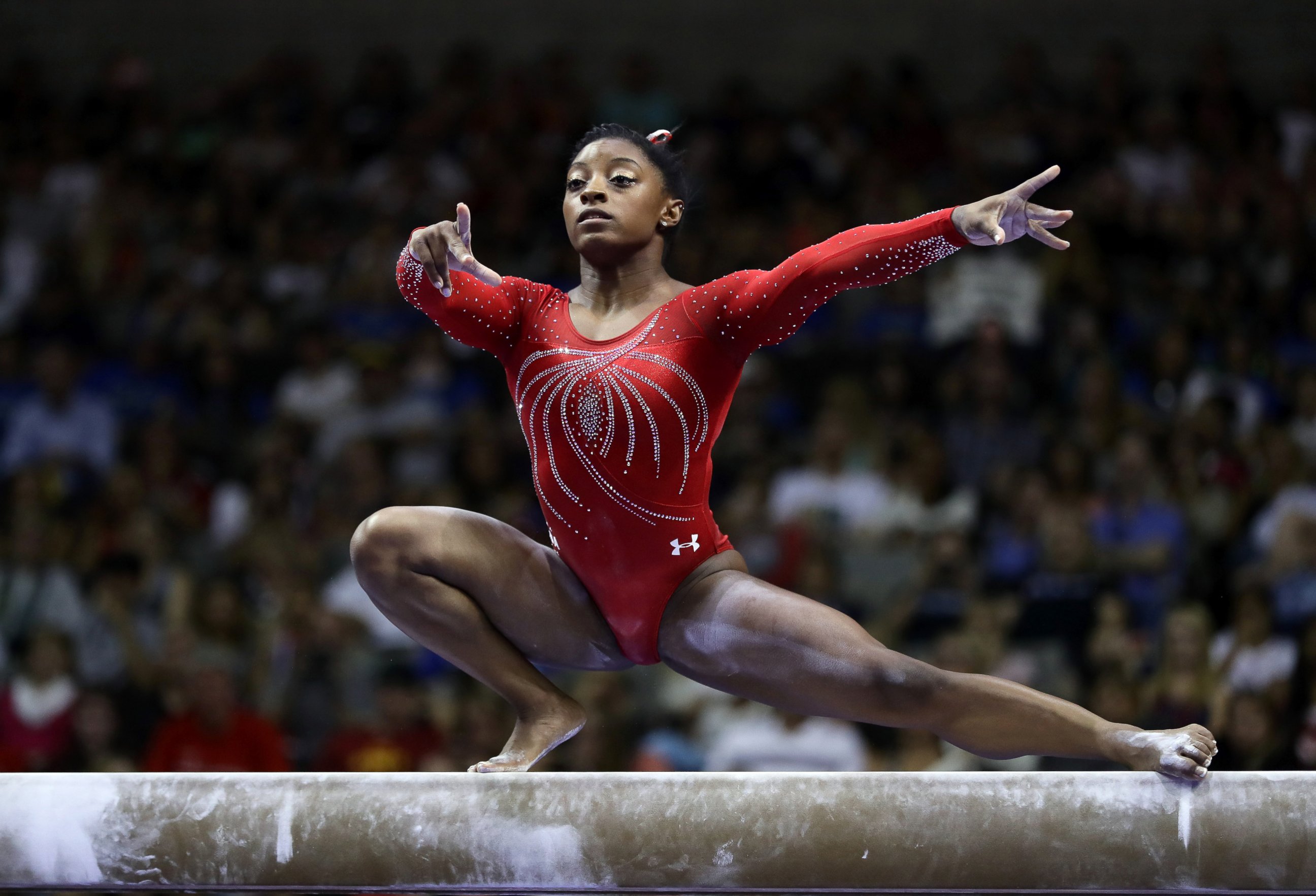 PHOTO: Simone Biles competes on the balance beam during Day 2 of the 2016 U.S. Women's Gymnastics Olympic Trials at SAP Center, July 10, 2016 in San Jose, California.  