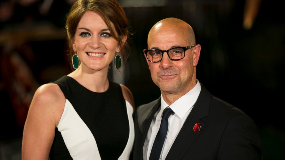 Stanley Tucci and his wife Felicity Blunt attend the UK Premiere of "The Hunger Games: Catching Fire" in London, Nov. 11, 2013.