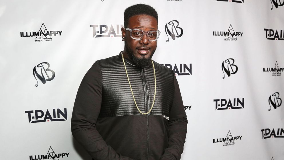 PHOTO: T-Pain arrives for T-Pain Hosts MTV's ABDC: Road To VMA's Kickback Party, Aug. 21, 2015, in Los Angeles.