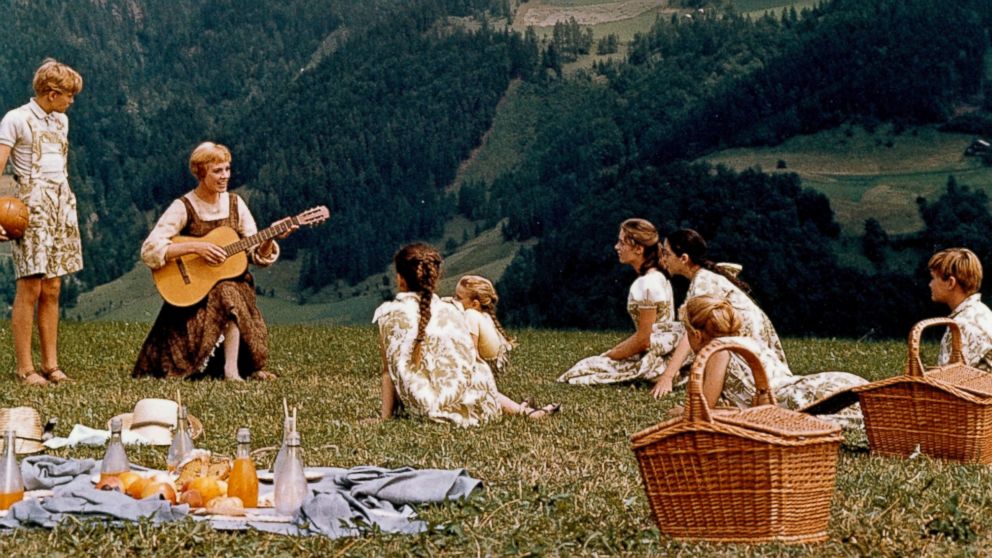 Julie Andrews performs in the movie "The Sound Of Music."