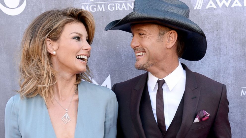 Faith Hill and Tim McGraw attend the 49th Annual Academy of Country Music Awards at the MGM Grand Garden Arena, April 6, 2014, in Las Vegas.