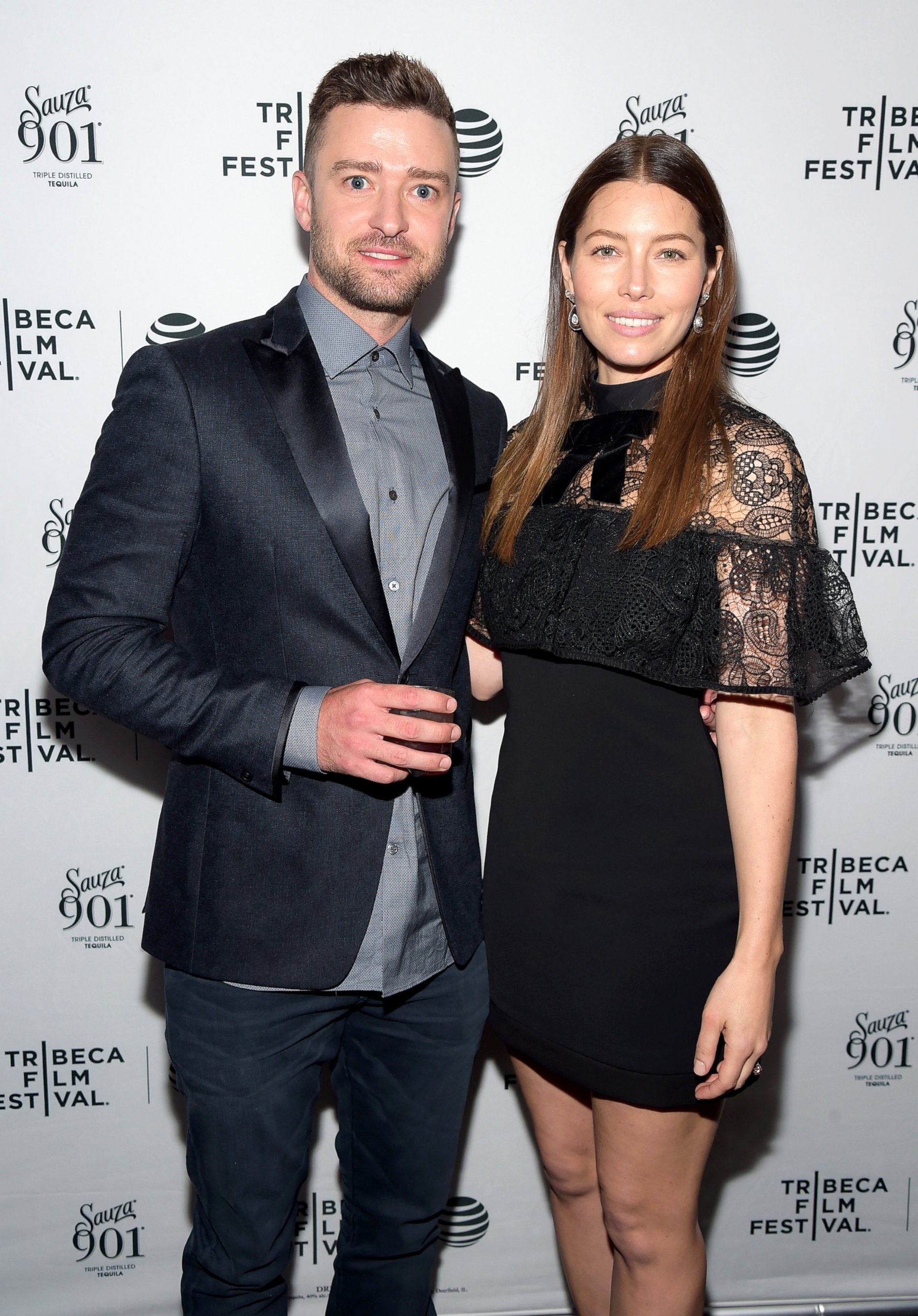 PHOTO: Justin Timberlake and Jessica Biel arrive at the Tribeca Film Festival "Devil and the Deep Blue Sea"screening, April 14, 2016, in New York City. 