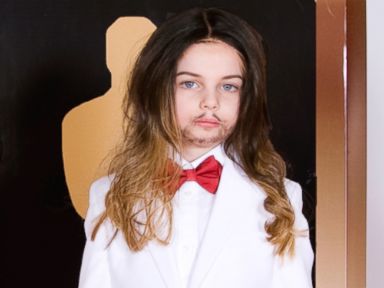 PHOTO: Jared Leto arrives on the red carpet for the 86th Academy Awards, March 2nd, 2014 in Hollywood, Calif. | A model from Toddlewood.com recreated the red carpet moment with help from Creator/Photographer Tricia Messeroux and Designer Andrea Pitter.
