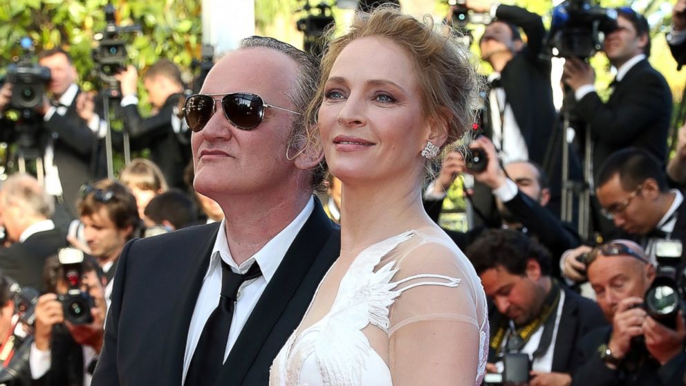 Uma Thurman and Quentin Tarentino attend the Closing ceremony and "A Fistful of Dollars" screening at the 67th Annual Cannes Film Festival, May 24, 2014, in Cannes, France.