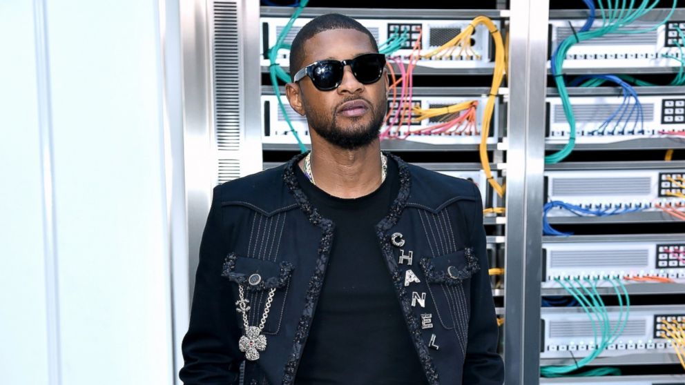 Usher attends the Chanel show as part of the Paris Fashion Week Womenswear Spring/Summer 2017, Oct. 4, 2016, in Paris.