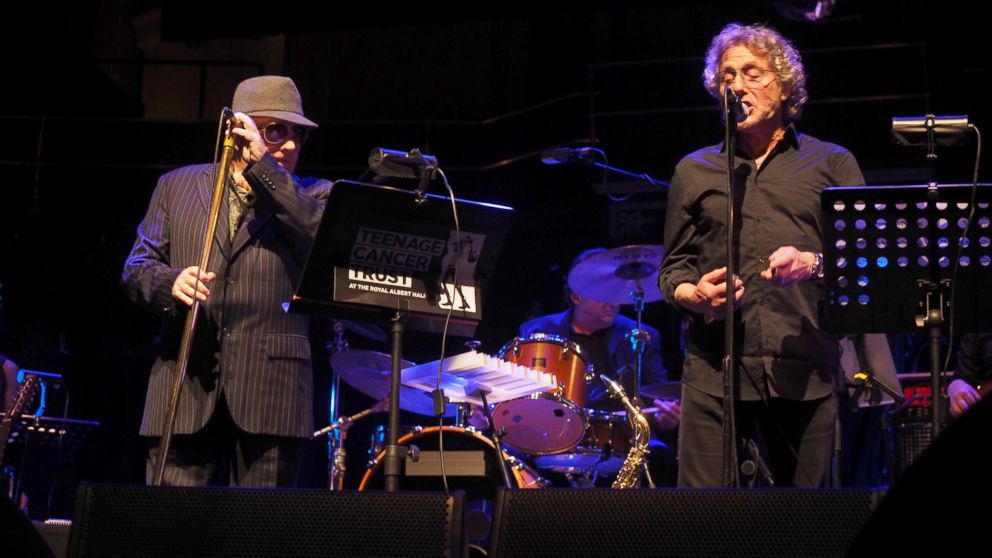 Van Morrison and Roger Daltrey perform at Teenage Cancer Trust 15th Anniversary Year Concerts at Royal Albert Hall, March 25, 2015, in London.