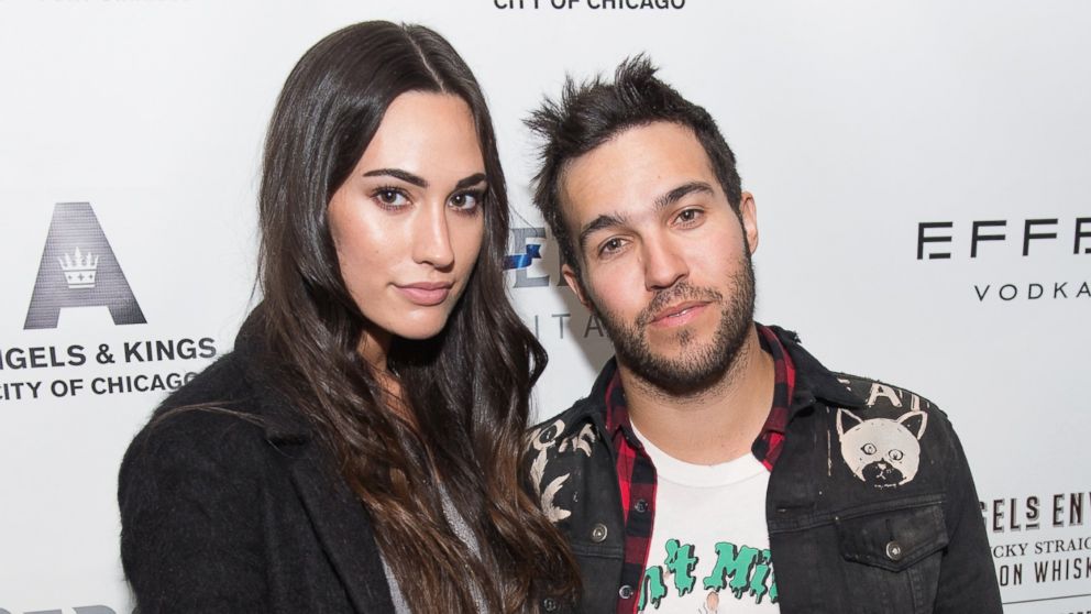 In this file photo, Meagan Camper, left, and Pete Wentz, right, are pictured on Feb. 2, 2013 in Chicago, Ill. 
