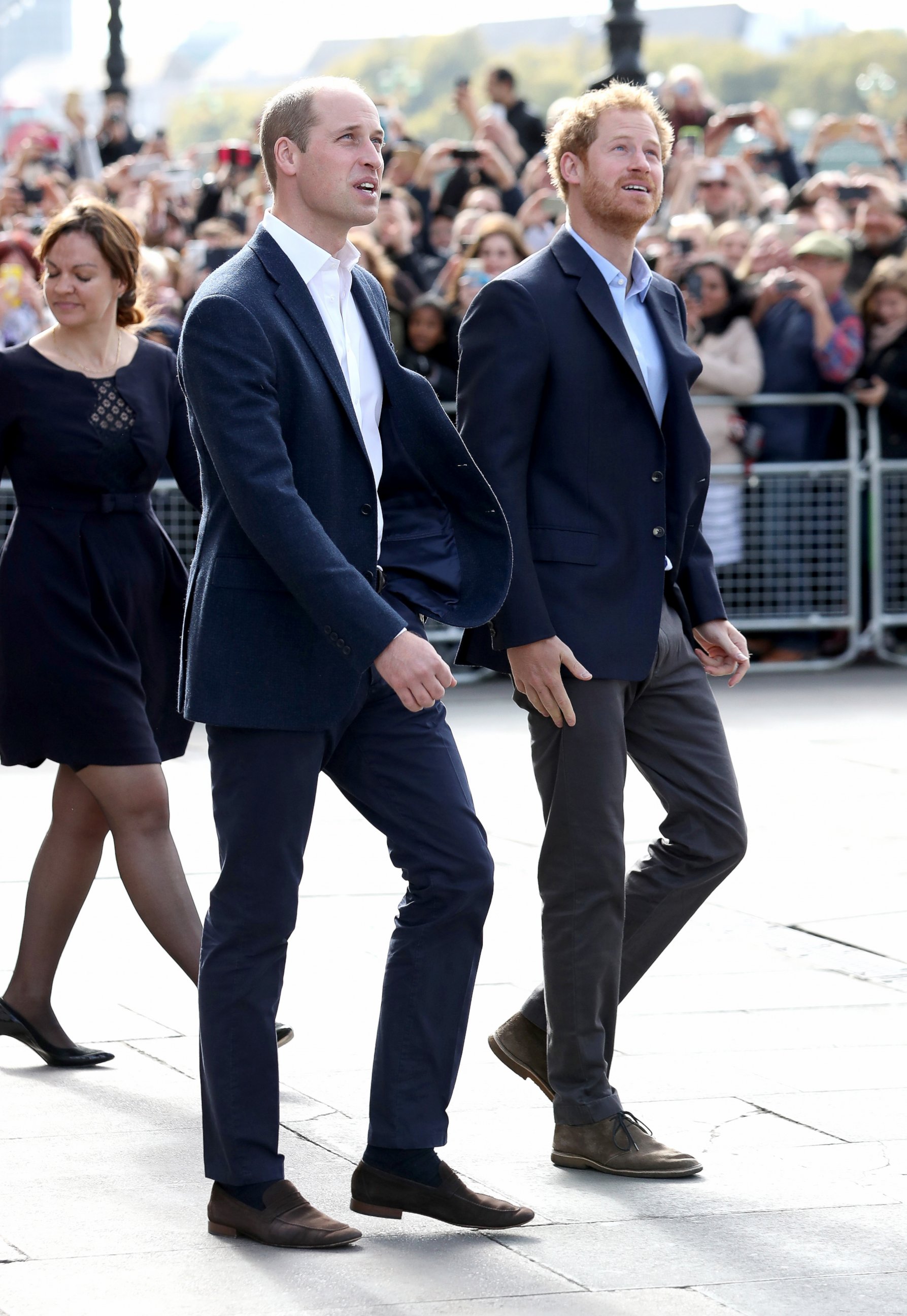 PHOTO: Prince Harry and Prince William, Duke of Cambridge attend the World Mental Health Day celebration with Heads Together at the London Eye, Oct. 10, 2016, in London.