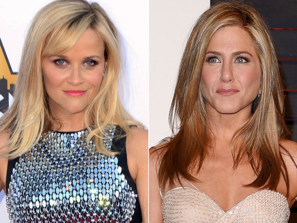 PHOTO: Reese Witherspoon, left, says she has a celebrity crush on Jennifer Aniston.