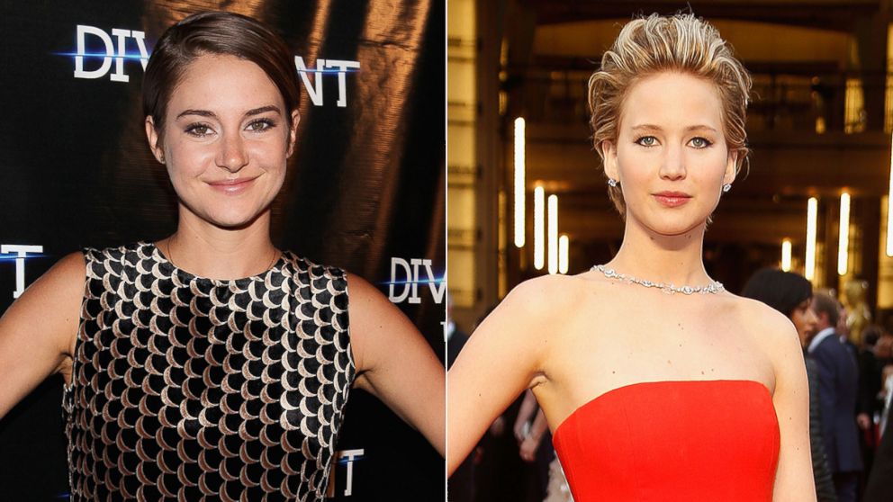 PHOTO: Shailene Woodley, left, is pictured on March 4, 2014 in Chicago, Ill. Jennifer Lawrence, right, is pictured on March 2, 2014 in Hollywood, Calif. 