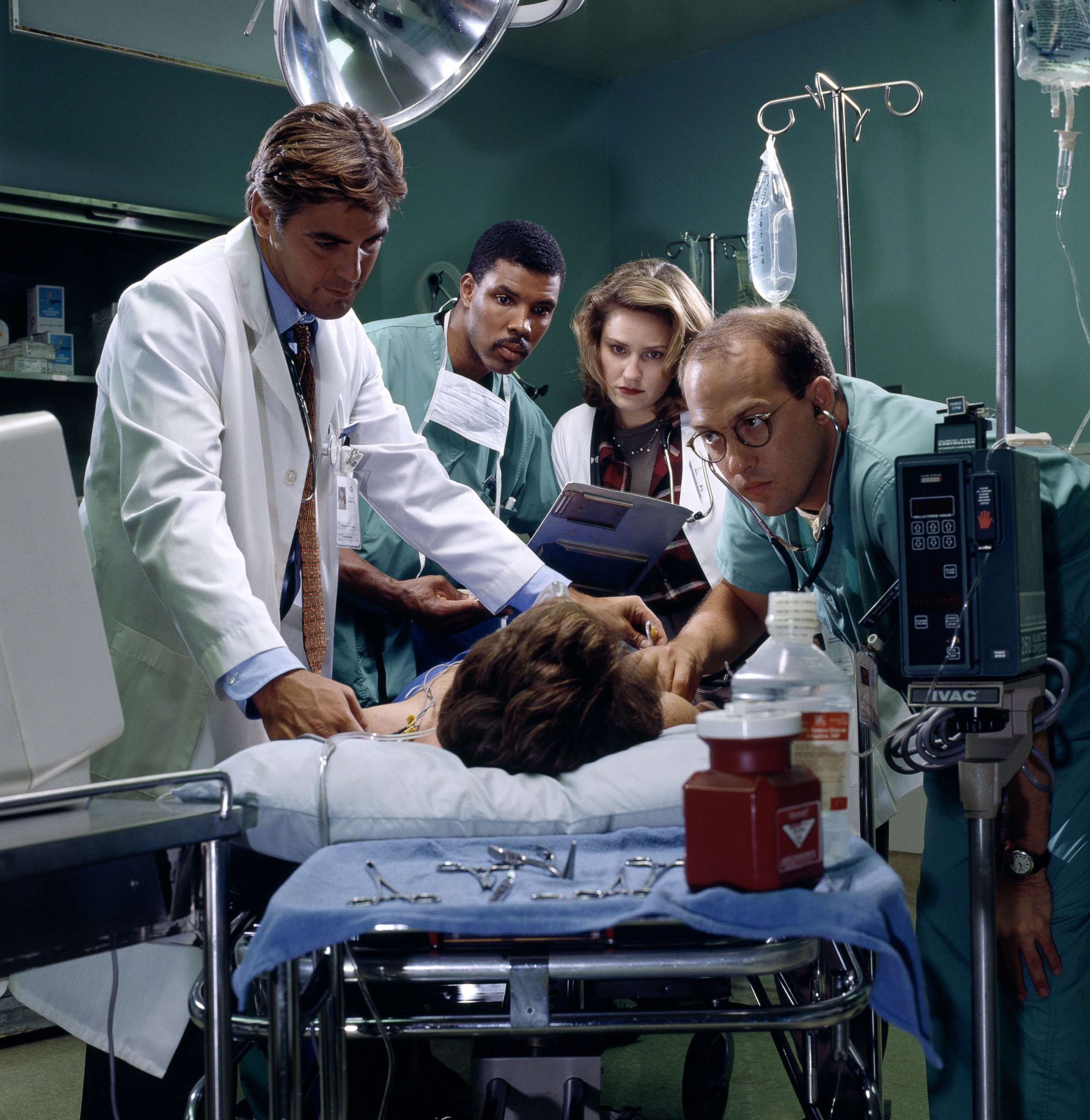 PHOTO: George Clooney appears as Doctor Doug Ross on an episode of "ER."