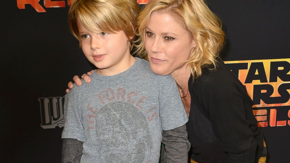 Julie Bowen with her son, Oliver, at AMC Century City 15 theater on Sept. 27, 2014 in Century City, Calif.