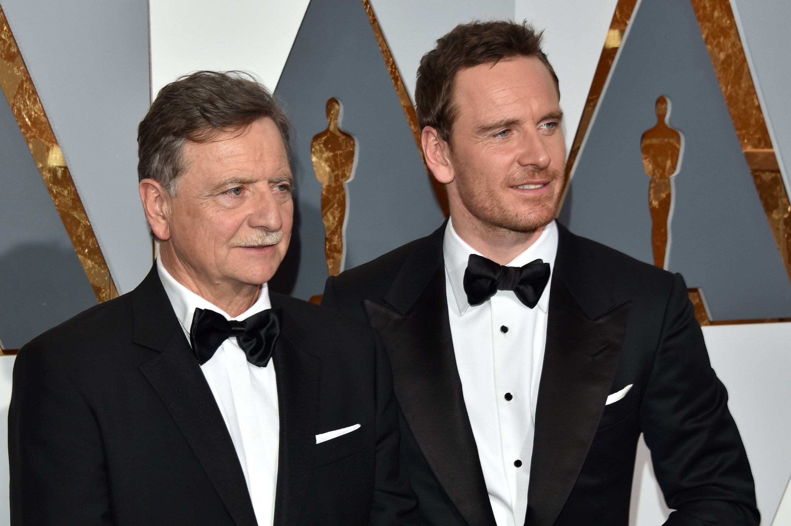 PHOTO: Michael Fassbender brought his father, Joseph, to the 88th Annual Academy Awards, Feb. 28, 2016 in Hollywood, California. 