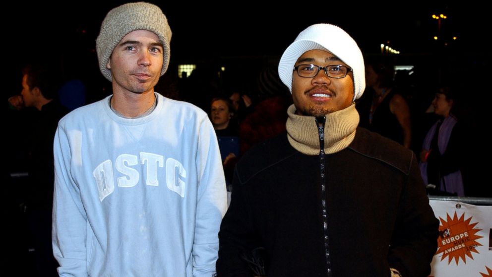 The Avalanches arrive at the MTV Europe Music Awards, Nov. 8, 2001, in Frankfurt, Germany.