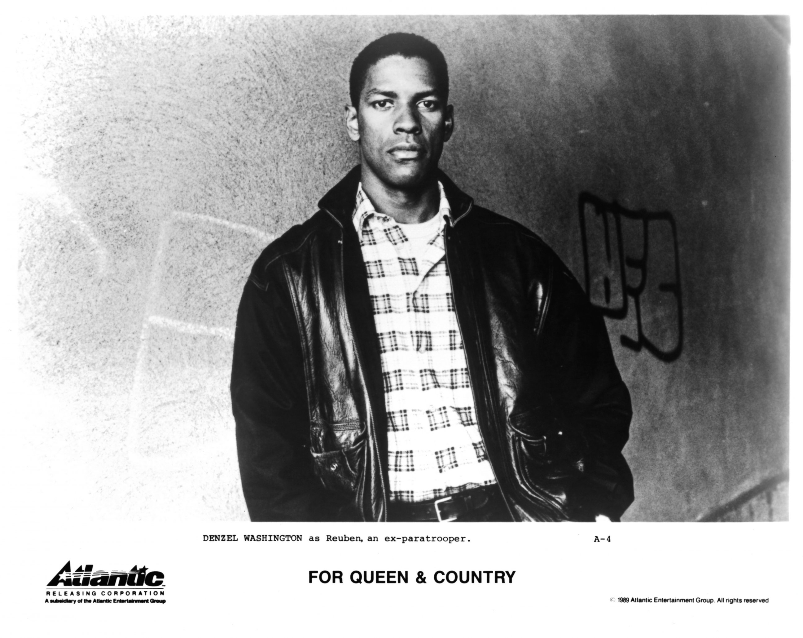 PHOTO: Denzel Washington poses for the movie "For Queen & Country ", circa 1988.  