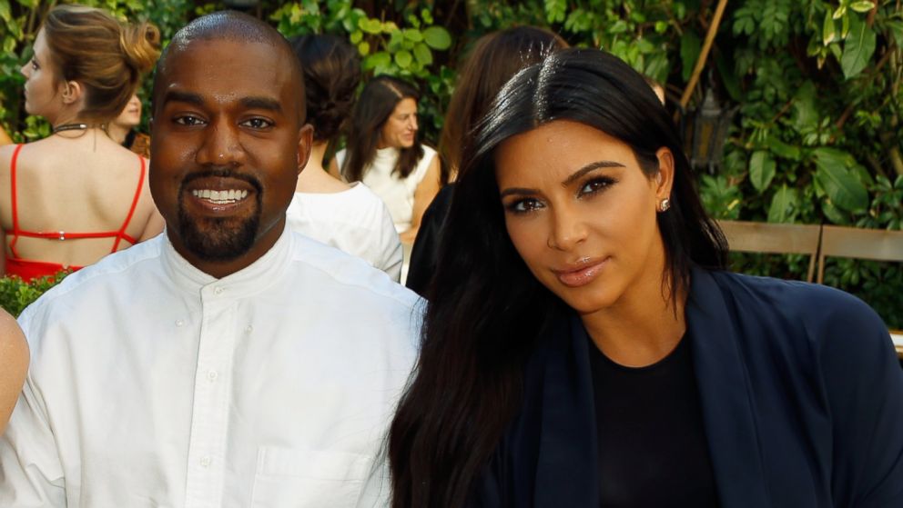 Kanye West and Kim Kardashian attend an event at Chateau Marmont on Oct. 20, 2015 in Los Angeles.