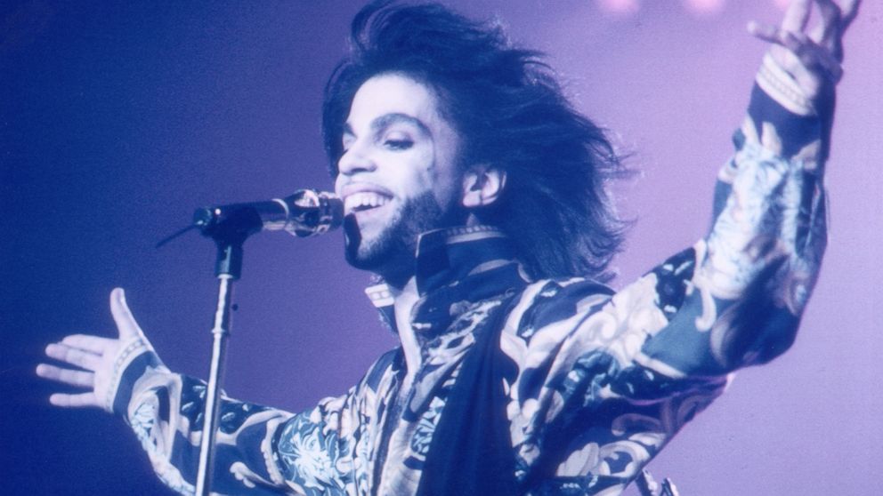 Prince performing at Wembley, London, Aug. 22, 1990. 