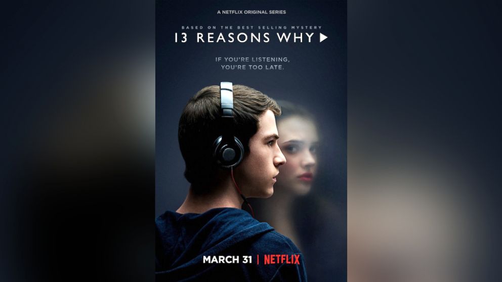 Dylan Minnette and Katherine Langford in "13 Reasons Why," 2017.