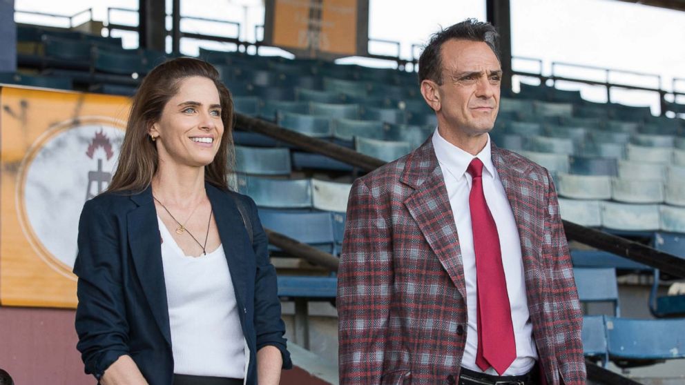 PHOTO: Hank Azaria and Amanda Peet in the film "Brockmire," 2017.