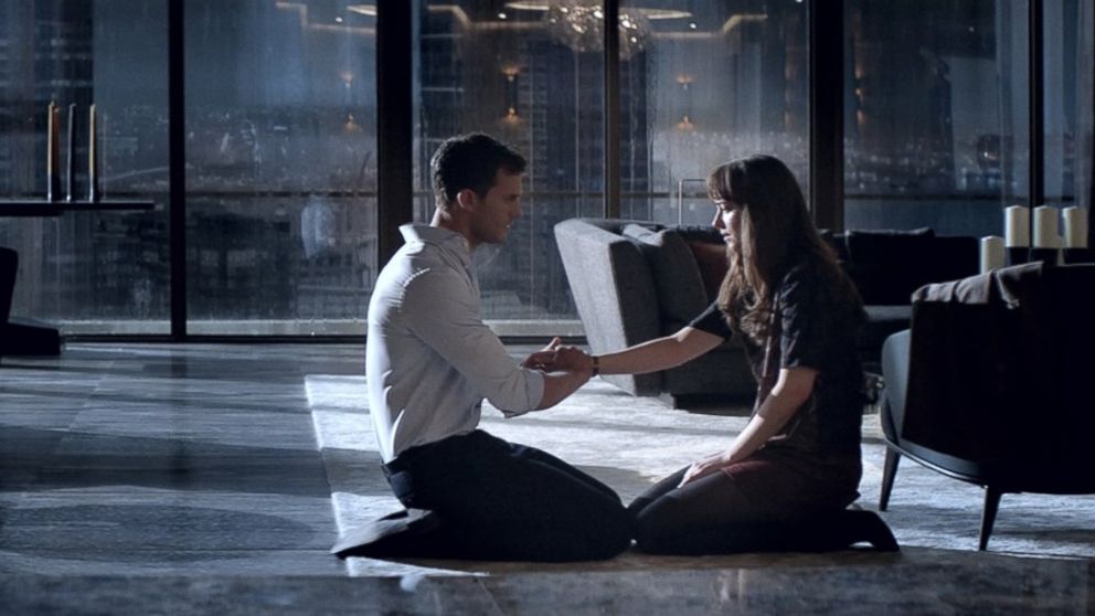 Dakota Johnson and Jamie Dornan in "Fifty Shades Darker," 2017.