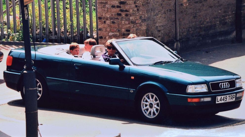 PHOTO: The dark green convertible Audi used by Diana, Princess of Wales, is being auctioned at Cheffins auction house in Cambridge, U.K.