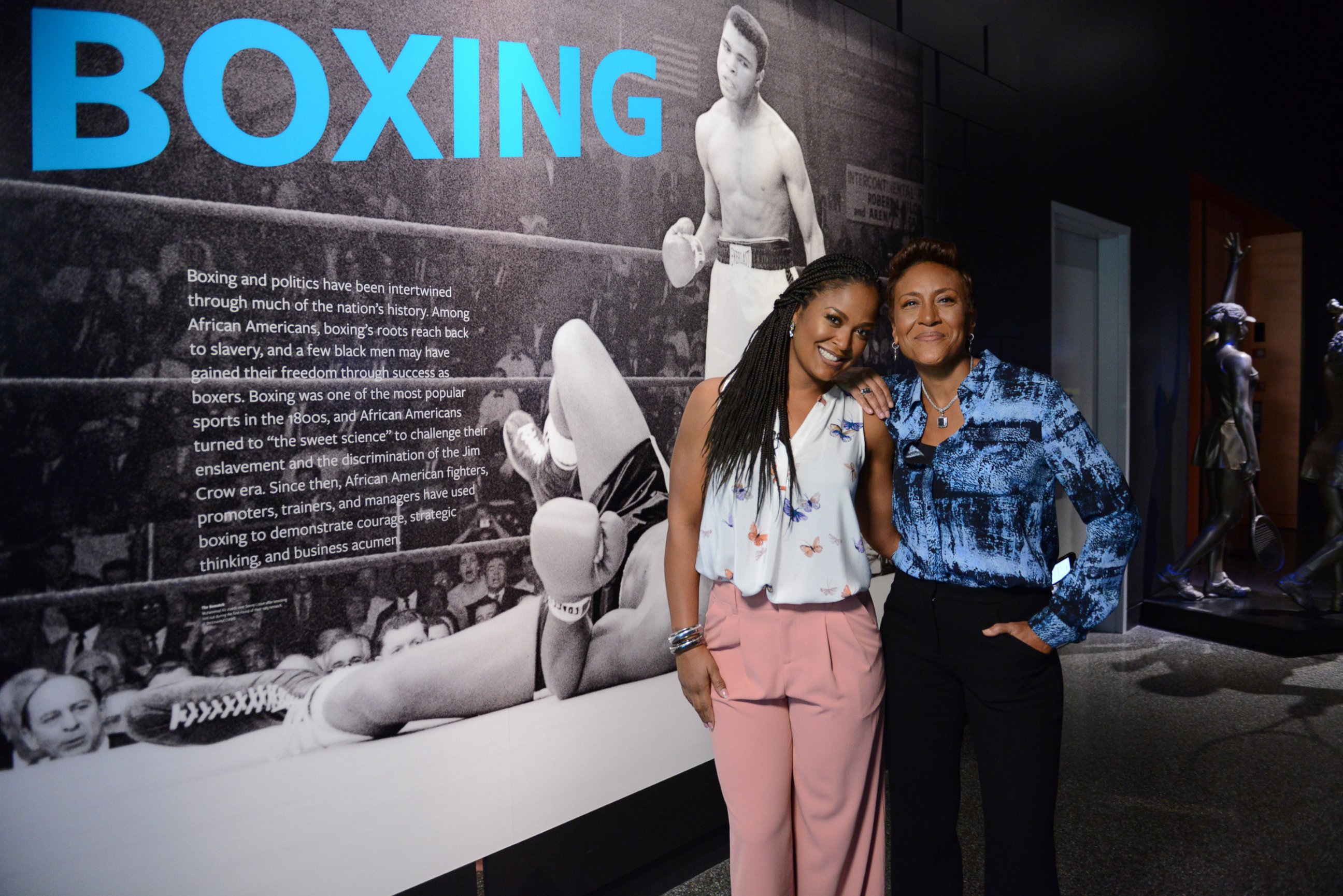 PHOTO: Robin Roberts tours the recently dedicated Smithsonian National Museum of African American History & Culture with Laila Ali, daughter of the late heavyweight champion Muhammad Ali.