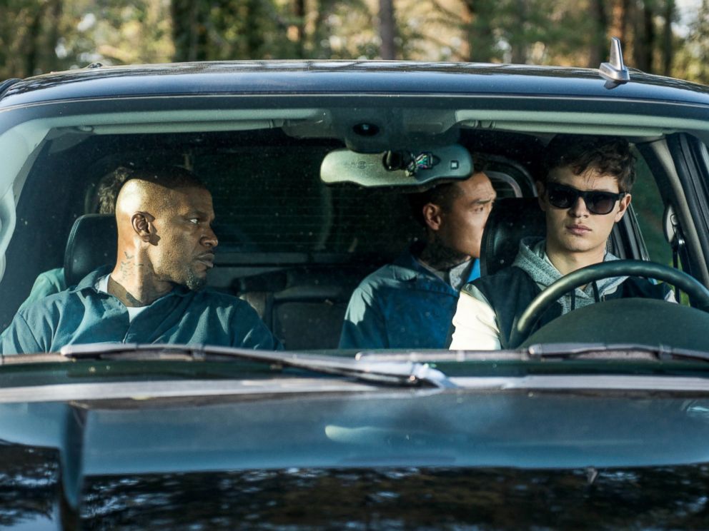 PHOTO: Ansel Elgort, Jamie Foxx, Lanny Joon and Flea Balzary in TriStar Pictures Baby Driver.