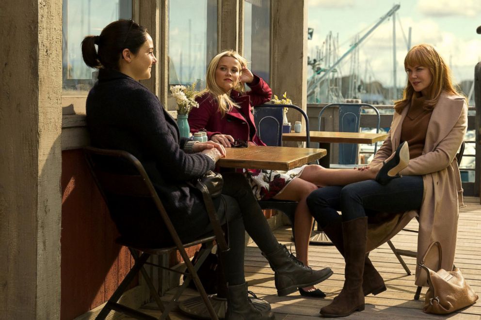 PHOTO: Shailene Woodley, as Jane Chapman, Reese Witherspoon, as Madeline Martha Mackenzie, and Nicole Kidman, as Celeste Wright, in a scene from "Big Little Lies."