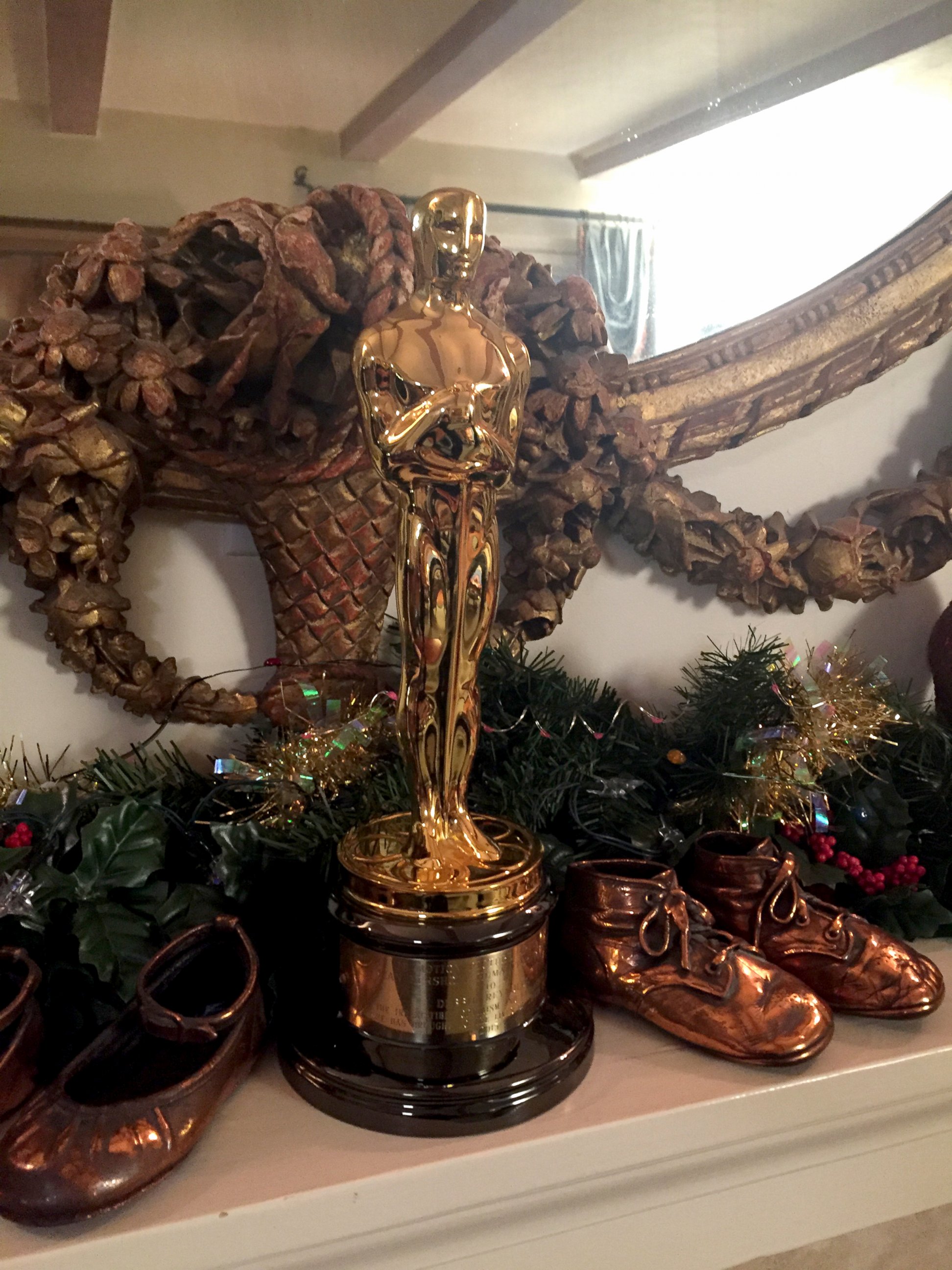 PHOTO: The Jean Hersholt Humanitarian Award that Debbie Reynolds' received from the Academy Award in 2015. 