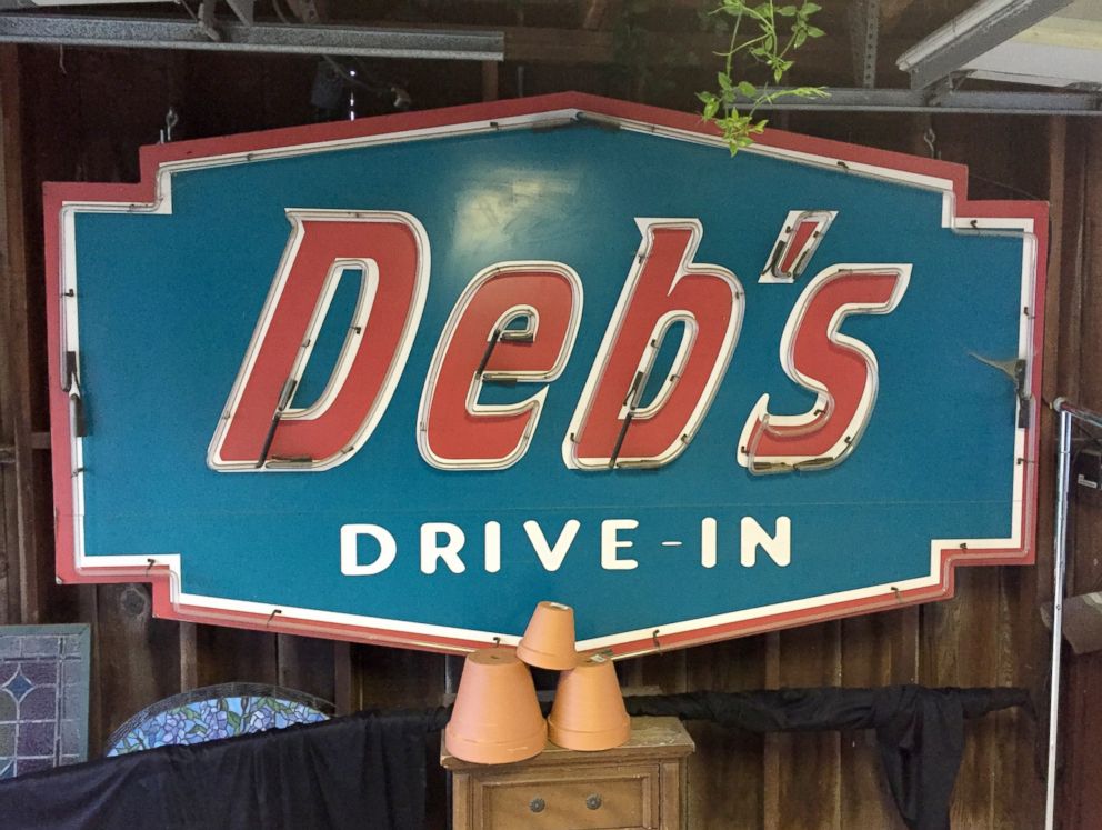 PHOTO: A "Deb's" diner sign that was given as a gift to Debbie Reynolds from her daughter, Carrie Fisher.