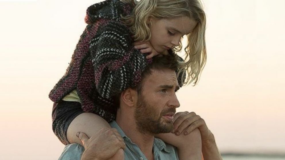 Chris Evans and McKenna Grace are pictured in a still from "Gifted" 2017.