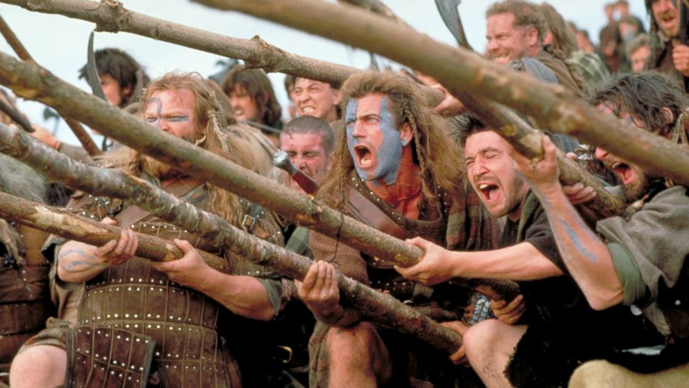 PHOTO: Mel Gibson, center, in a scene from "Braveheart."