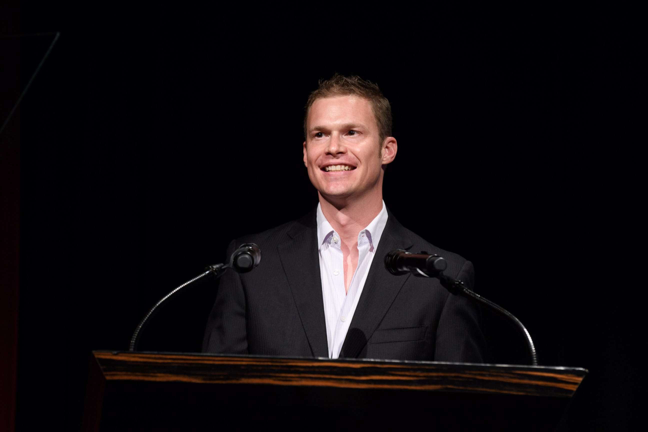 PHOTO: SAA Committee Chair Gregg Helvey is seen during the 43rd Annual Student Academy Awards, Sept, 22, in Beverly Hills, California.