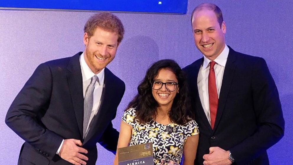 Princes Harry and William present an Inaugural Legacy Award at the Diana Awards in this photo posted to the Twitter handle of Kensington Palace on May 18, 2017.