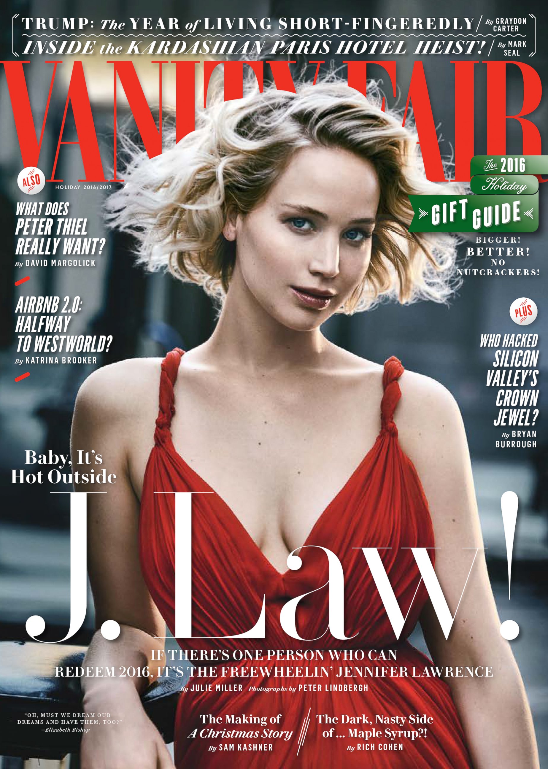 PHOTO: Jennifer Lawrence appears on the cover of the Holiday issue of "Vanity Fair."