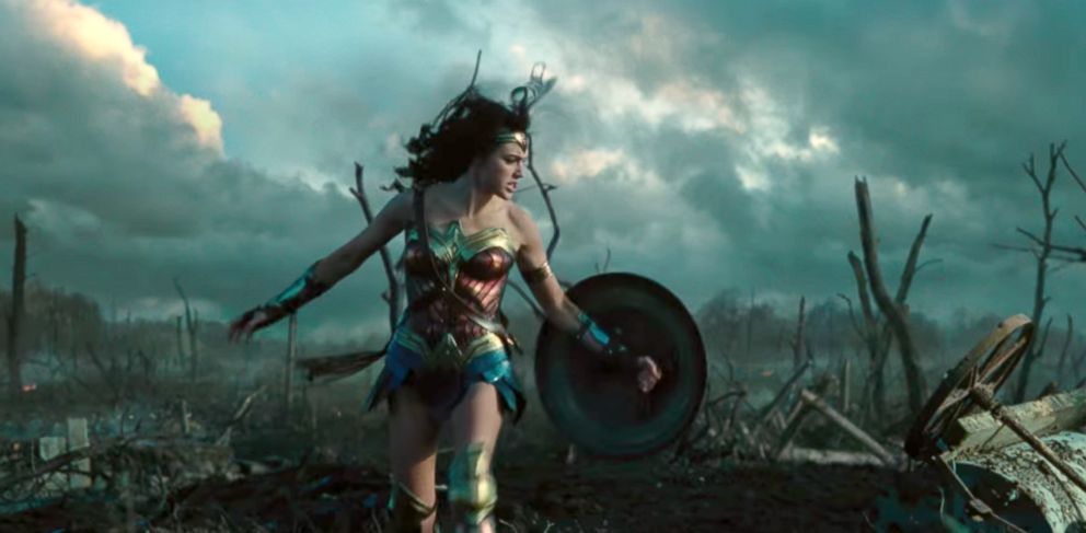 PHOTO: Gal Gadot as Wonder Woman in a scene from the first theatrical trailer for "Wonder Woman."
