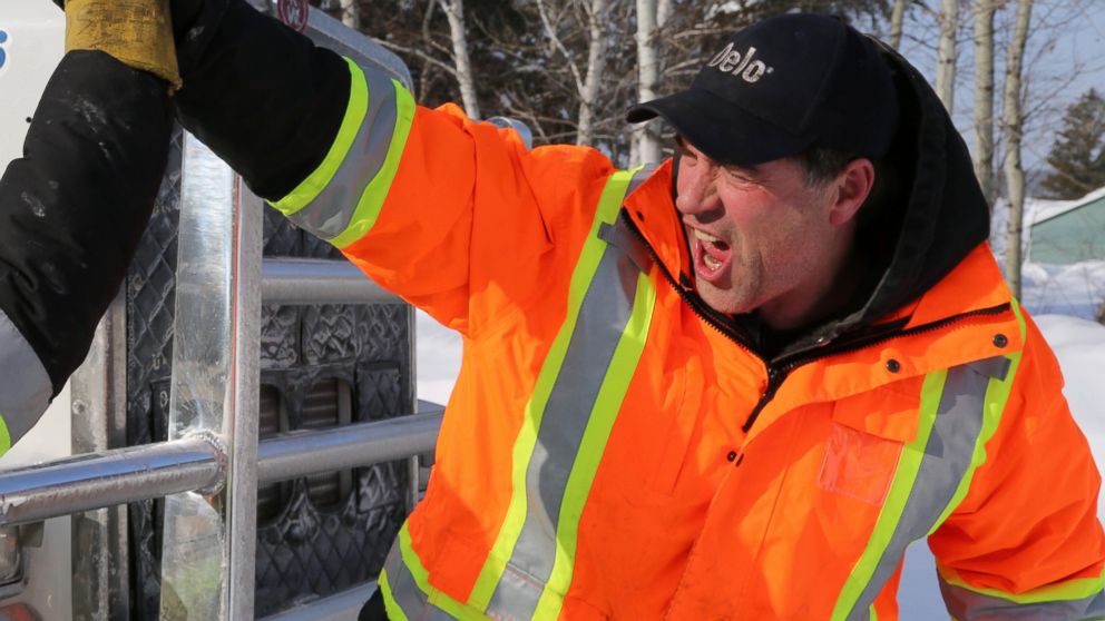 Darrell Ward is seen here in an episode of "Ice Road Truckers."