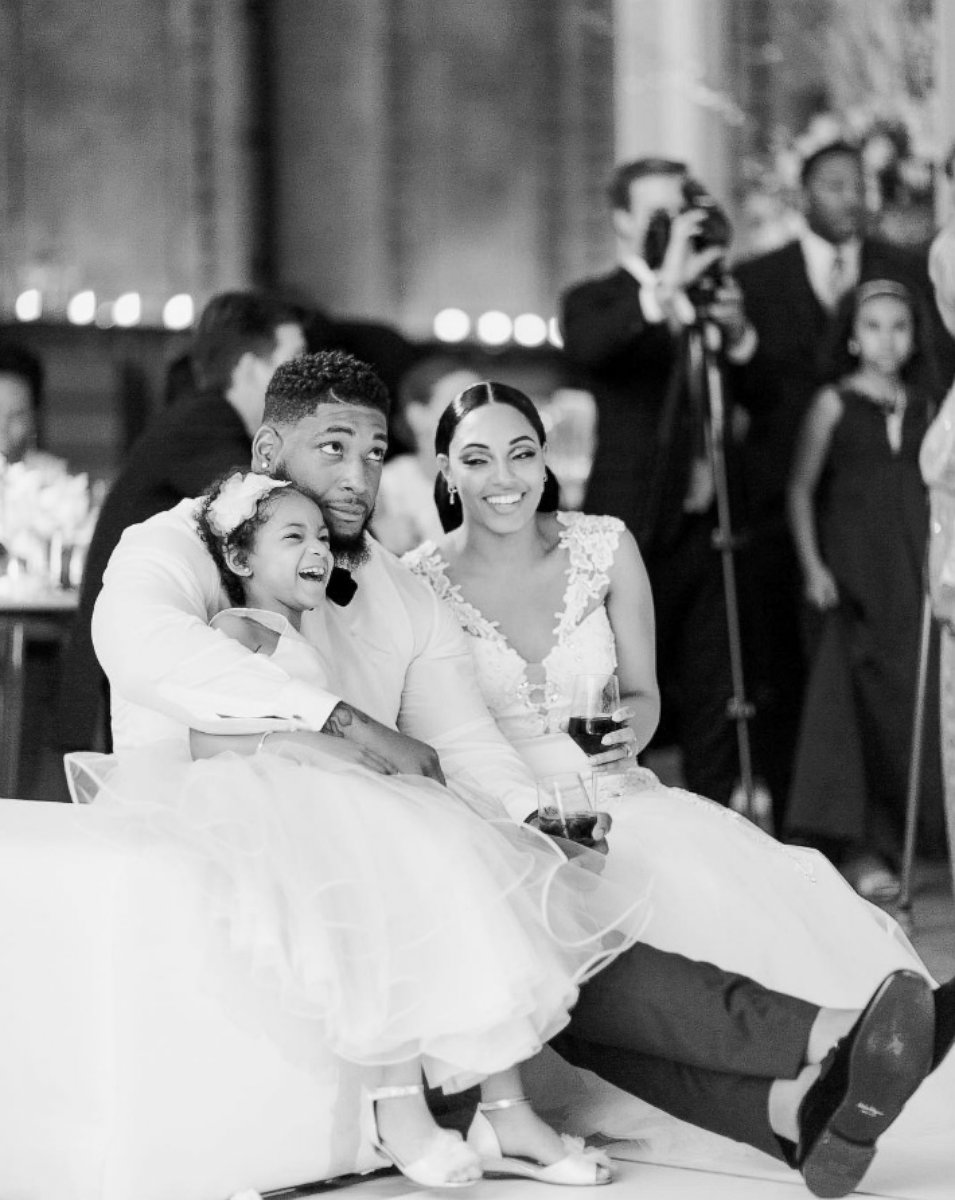 PHOTO: Following two years of delay to care for his daughter, Leah, during her cancer treatment, NFL player Devon Still finally married Asha Joyce this weekend.
