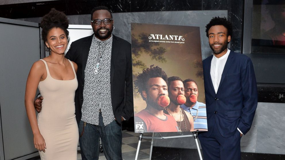 Zazie Beetz, Brian Tyree Henry, and Donald Glover attend the "Atlanta" screening at The Paley Center for Media on Aug. 23, 2016 in New York City.  