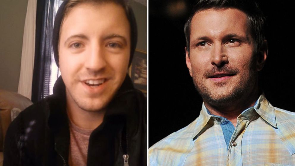 Country singer Billy Gilman is seen in his coming out video he posted to YouTube, Nov. 20, 2014. Right, Ty Herndon attends Country Weekly's 5th annual fashion show & concert at Rocketown in this June 7, 2011 file photo, in Nashville, Tenn.