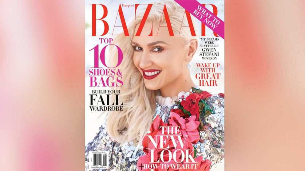 PHOTO: Gwen Stefani is seen on the cover of the August 2016 "Harper's Bazaar" magazine.