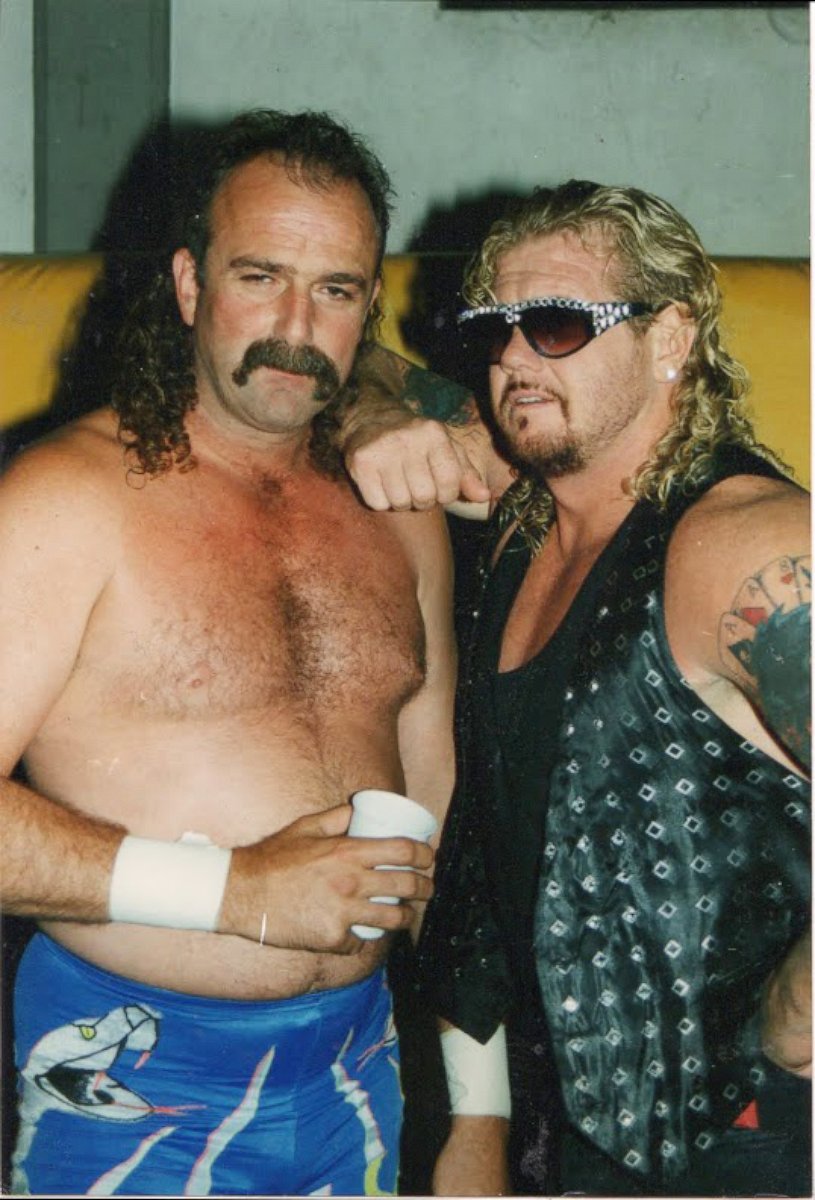 PHOTO: Jake "the snake" Roberts and Diamond Dallas Page are seen in this 1993 file photo. 
