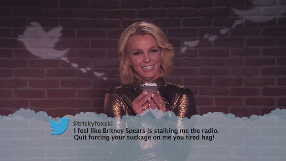 PHOTO: Britney Spears appears on "Celebrities Read Mean Tweets" on "Jimmy Kimmel Live," Nov. 20, 2014.