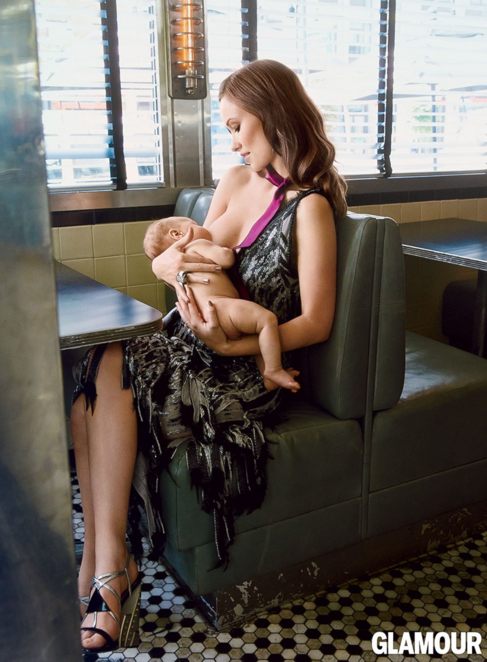 PHOTO: Olivia Wilde breastfeeds her son, Otis, in the September issue of Glamour magazine.