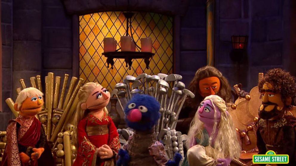 Sesame Street parodies the HBO series "Game of Thrones" with a video called "Game of Chairs."